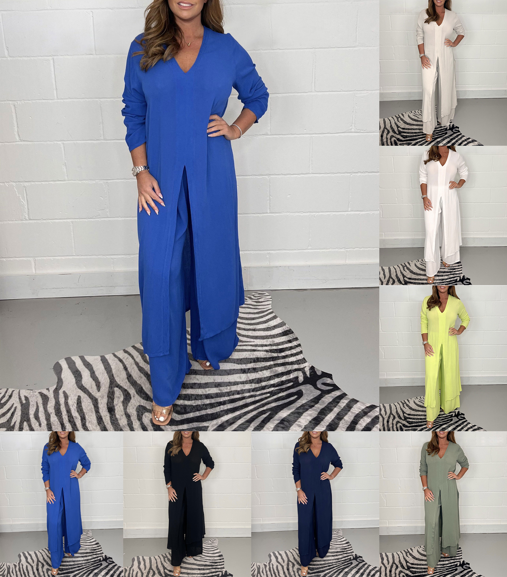 💃Autumn Sale 50% OFF⏳Two Piece Casual Long Top and Casual Trousers😍