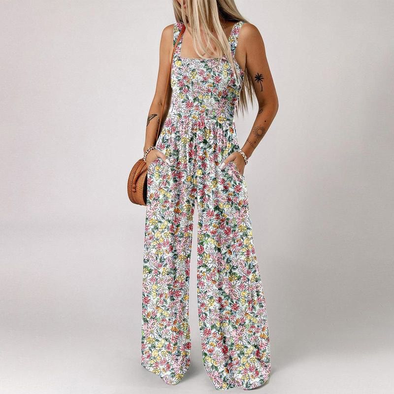 🏖️Summer Hot Sale 50% OFF🌼Women’s Casual Print Sleeveless Overalls Jumpsuits