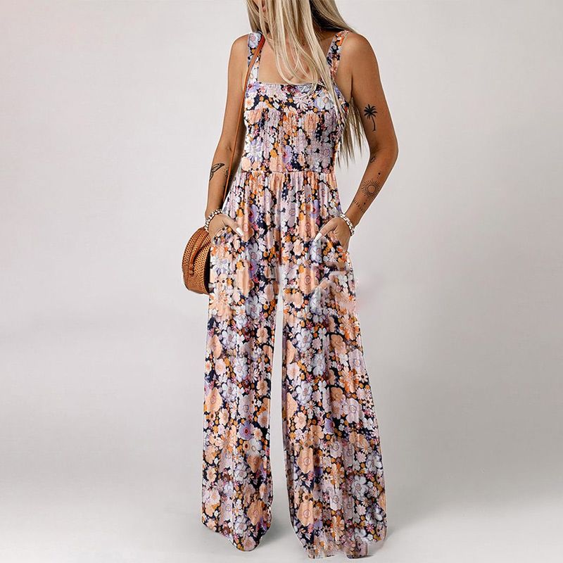 🏖️Summer Hot Sale 50% OFF🌼Women’s Casual Print Sleeveless Overalls Jumpsuits