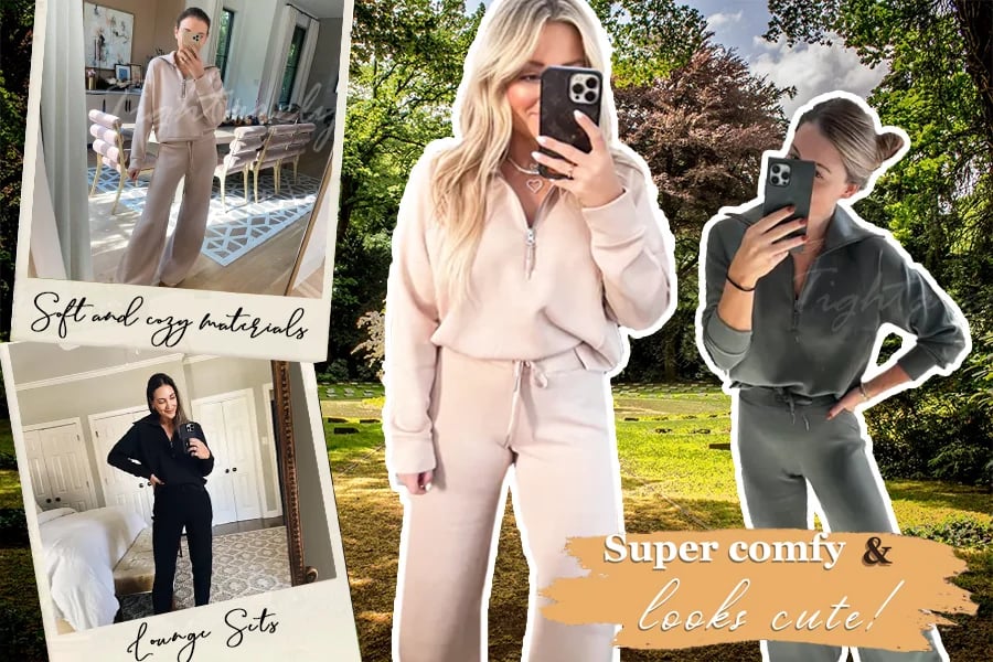 💝Black Friday Sale 50% OFF!!⚡🎀Women's 2 Piece Casual Outfits Sweatsuit Set